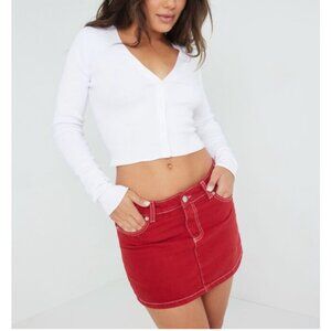 Red Garage Skirt Low-rise size M